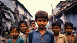 Understanding the cause of homelessness in India and Nepal feature. Street boys in India being rescued to become leaders.